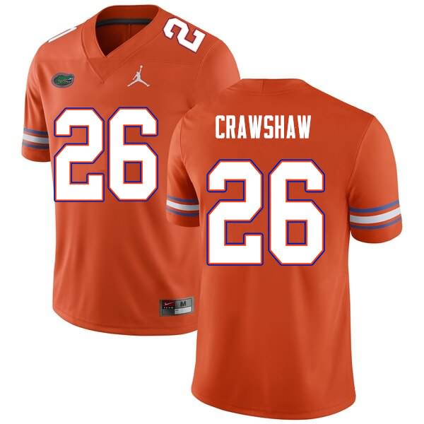 NCAA Florida Gators Jeremy Crawshaw Men's #26 Nike Orange Stitched Authentic College Football Jersey ZCD5164HO